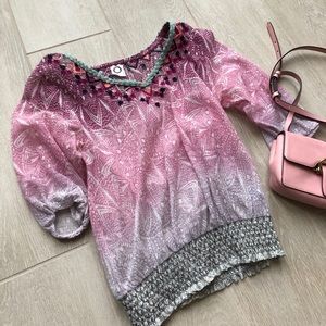 Anthropologie Blouse Akemi Kin Sz XS Delicate Boho